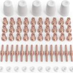 YESWELDER 110 Pcs Plasma Cutting Consumables Fit Cut40 50 with Plasma Cutter Torch PT31 LG40