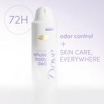 Dove Whole Body Deo Aluminum Free Invisible Spray Deodorant Coconut & Vanilla for 72h Odor Control 4 oz