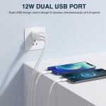 USB Wall Charger, Dual Port Cube Power apter Charger Plug Block Charging Box, Dual Port Wall Fast Charging apter, Compatible for i Phone 14 13 12 11 (USB-1)