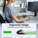 TECKNET Ergonomic Mouse, Wireless Rechargeable Vertical Mouse for Carpal Tunnel Right Hand, 4800 DPI 5 justable Levels 2.4GHz with USB-A Receiver, Silent Click, for Laptop, PC, Desktop (Not USB-C)