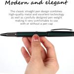 Liquid Ink Rollerball Pen,Essential Business Nice Pens,Metal pen Smooth writing stylish design effortless writing,Luxury pens with gift case for Men & Women with 2 Refills