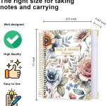 Undated Daily Monthly Planner for 2026 or Anytime - A4 To Do List with Hourly Schedule, Hardcover Spiral Bound Daily Planner to Increase Focus, Stylish School/Office Supplies, 8.5" x 11", Flower