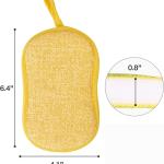 Multipurpose Kitchen Scrub Sponges, Heavy Duty Cleaning Non-Scratch Scrub Sponge, Reusable Microfiber Sponge for Household Cleaning, Random Colors (Multicolour)