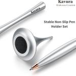 Metal Gravity Spinner Pen – Crafted with Japanese Precision, Anodized for a Sleek Metallic Finish – Relieves Stress & Sparks Creativity – Elegant Gift for Professionals and Gruates (Silver)
