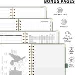 AHGXG 2026 Planner, Weekly and Monthly, 2026 Calendar, Jan 2026 - Dec 2026, Hardcover with Monthly Tabs, 100 GSM Thick Paper, for Women School Home Office Supplies, 6" X 8.38", Sage Green