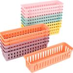 15 Pcs Boho Pencil Holder for Desk Kids Plastic Pen Baskets Tray for Organizing Classroom Storage, Cdy Organizer Fit Student Desk Teacher Office Classroom library School Supplies