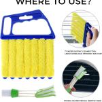 4Pcs Window Venetian Blind Cleaner Duster Tool,Washable 7 Fingers Dusting Cleaner and Air Vent Cleaner,Shutter Brush,Blinds Air Conditioner Keyboard Fan Duster Dirt Housekeeping Tool