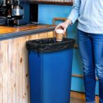 23 Gallon Trash Bags, 1 Mil Black Waste Bags, Fits Slim Jim 23 Gal Trash Cans, 29" x 44" Tall Garbage Trash Can Liners 200 Pack