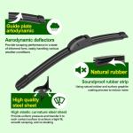 OEM Quality 22in + 22in Premium All-Season Windshield Wiper Bles for Original Equipment Replacement(Set of 2)