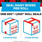 Scotch Heavy Duty Shipping Packaging Tape, 2 x 800 - Clear (3 Tapes) (1, Clear)