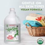 Rebel Green Laundry Detergent, Organic and Sulfate Free Hypoallergenic Laundry Soap, Unscented, 64 Lo Bottle