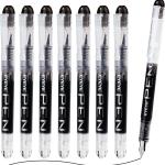 EYEYE Disposable Fountain Pens Fine Point, 8 Pack Black Pens for Writing, Stainless Steel Nib, Smooth Writing for Journaling, Drafting, Sketching, Doodling & Office Supplies