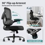 TRALT Office Chair - Ergonomic Desk Chair with justable Lumbar Support, Mesh Computer Chair, Executive Chairs for Home Office Comfortable Lumbar Support (Black)