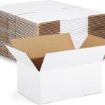 Eupako 9x6x4-Small-Shipping-Boxes-30-Pack-White-Corrugated-Box-Mailers, Cardboard Boxes for Packaging Small Business, Mailing