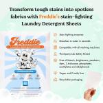 Freddie Everything 1x Bundle: 1 Pack of Fragrance Free Laundry Sheeets plus 1 pack each of Toilet Cleaning Sheets, Floor Cleaning Sheets, Dishwashing Sheets