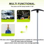 RV Sewer Valve Handle Replacement 9"& 6", RV Black Tank Pull Handle Replacement, Twist on Waste Valve for RV, Facilitating Waste Management, Compatible with RV Sewer Hose Kit, 2 Pack