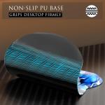 MROCO Ergonomic Mouse P with Gel Wrist Rest, Comfortable Mousep with Smooth Wrist Support Surface and Non-Slip PU Base for Pain Relief, Computer, Laptop, Office & Home, 9.4 x 8.1 in, Blue Waves