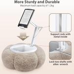 CreaDream Pumpkin Tablet Pillow Stand Holder for Kindle iP, justable Phone Pillow Stand for Lap Bed with Detachable Snack Bowl, Compatible with 4.7"-13" Tablet, iP, iPhone, Samsung Tabs, Kindle