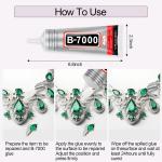 2 PCS 110ml B7000 Glue Clear with Precision Tip, Rhinestone Glue for Nail, B-7000 Glues for Craft Glues, Jewelry Making, Nail Art, DIY, Makeup, Shoes