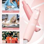 Four Candies Refillable Retractable White Correction Tape, 4PCS Smooth White Pull-Out Tape with 4 Extra Refills, Easy to Use Applicator for Instant Corrections for Office, School Supplies (Pink)