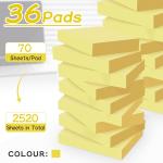 Mini Sticky Notes 1.5x2 in, 36 P Yellow Strong hesive Post, Suitable for School, Home, Office, Clean Removal