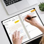 2026 Planner Weekly and Monthly Planner Calendar,Jan 2026-Dec 2026.Wirebound,Laminated Tabs,Storage Pocket,for Teachers,Students,Women & Men,A5 size,Black