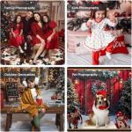 Kate Christmas Backdrop for Photography Winter Snow Fence Backdrops White Wood House Photo Fabric Studio Props 8x8ft