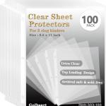 Sheet Protectors 8.5 x11 Inch, 100 Pack Page Protectors for 3 Ring Binder, Top Loing Plastic Sleeves with Reinforced 3-Hole Punch for Binders, Letter Size, for Documents and Photos, Office Supplies.
