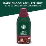 Starbucks Cold Brew Coffee Concentrate, Naturally Flavored Dark Chocolate Hazelnut, Multi-Serve Bottle (32 Fl Oz) (Pack of 2)