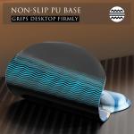 MROCO Ergonomic Mouse P with Gel Wrist Rest, Comfortable Mousep with Smooth Wrist Support Surface and Non-Slip PU Base for Pain Relief, Computer, Laptop, Office & Home, 9.4 x 8.1 in, Blue Marble