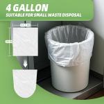 4 Gallon Small Trash Bags 105 Count Tear & Leak Resistant Small Garbage Bags For Bathroom White Trash Can Liners - 40% Thicker competitor brands roll bags