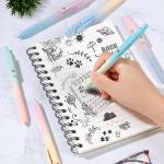 FIOVER Gel Pens, 12 Pcs 0.7mm Comfort Grip Quick Dry Black Ink Pens Fine Point Smooth Writing Pens, Cute Office Back to School Supplies Gifts for Women (12PCS Grient Black Ink)