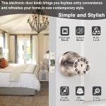 IU-20 Code Door Lock, Electronic Door Knob with Keyp and Same Key, Auto Lock, Waterproof, Passage Function, Long Battery Life, Easy to use and Install for Office/Warehouse/Bedroom/Garage