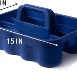 Matthew Large Plastic Tote Tool & Deluxe Supply Cleaning Cdy with Handle Portable Shower Basket Storage Cdy for Cleaning Products Organizer,Take-Out Coffee/Soft Drink,Bath Multi Use - Blue