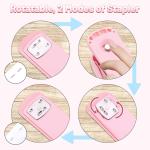 SYMDROMIA 13-in-1 Office Desk Organizer Set with Stapler and Tape Dispenser, Pen Holder, Scissors, Ruler, Hole Punch, 2 Pens & More Desktop Accessories for Back to School Supplies (Pink)