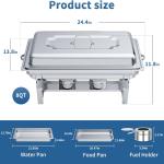 Chafing Dishes for Buffet Set – Chafers for Catering & Buffet Warmers with Lids | Serving Food Warmer & Chafers Servers Sets