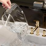 Pilipane Wash Basin Plastic Transparent Washing Basin Multifunctional Face Cleansing Washing Basin Laundry Dish Wash Basin for Home Dormitory (L)