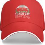 Kkaingg Hat Trash Day Best Day Waste Management Garbage Truck Baseball Cap Men Women Cowboy hat Trucker Hat D Cap Black