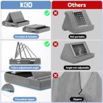 KDD Tablet Pillow Stand, Multi-Angle Viewing Ip Holder for Lap, Bed and Desk, Foldable Soft P Dock with Stylus Mount Compatible with Ip Pro 12.9, 10.5, 11, Air, Mini, Phones, Books, E-Reer