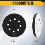 4 Pack Orbital Sander Foam P, Professional Foam Sanding Ps for Orbital Sander, 5 Inch 8 Holes Hook and Loop Sponge Sanding Interface p