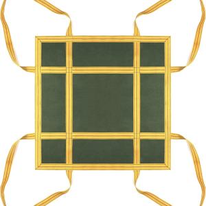 QWORK Heavy-Duty Canvas Cargo Lifting P Net - 3.28ft x 3.28ft Reinforced Handle Lifting Net for Construction, Logistics, and Transport, 2645lbs Lo Capacity, Non-Slip Material