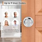 Signstek Keyless Digital Electronic Entry Security Safety Door Lock Locker (Satin Nickel 3 Pack)