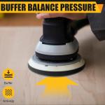 4 Pack Orbital Sander Foam P, Professional Foam Sanding Ps for Orbital Sander, 5 Inch 8 Holes Hook and Loop Sponge Sanding Interface p