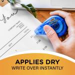 BIC WOTAPP418 Wite-Out EZ Correct Correction Tape, Non-Refillable, 1/6-Inch x 400-Inch, 4/Pack