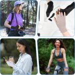 TIESOME 4 Pairs Sun Protection Summer Gloves, Fingerless Driving Sun Gloves Half Finger Touchscreen for ult Woman Hand Protection Driving Outdoor Touchscreen Mittens