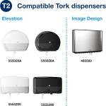 Tork Mini Jumbo Toilet Paper Roll White T2, vanced, 2-Ply, 12 x 751', 12024402