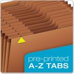 Pendaflex Heavy Duty Expanding File with Extra-Thick Cover, Tyvek Reinforced Edges, 21 Pockets, A–Z Tabs, Elastic Cord Closure, Letter Size (R117ALHD),Brown