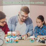 12 Set Fishbowl Craft Kit with Plastic Fish Bowl Floating Fake Goldfish Aquarium Plant Glow in The Dark Rock Seashell Mini Fish Tank Decoration Accessories for Party Supplies School Classroom