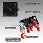 Furniture Dolly,Furniture Movers with 5 Wheels,Carbon Steel Panel Heavy Duty Dolly,Furniture Lifter with 5 360° Rotatable Rubber Universal Wheels,Maximum Lo 3474LBS