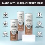 Slate Milk - High Protein Nutrition Shake - Milk Chocolate - 32g Protein, 1g Sugar, 150 Calories, 2g Net Carbs - Lactose Free - No ded Sugar - Breakfast Boost, Post Workout - 11 fl oz, 12 Cans